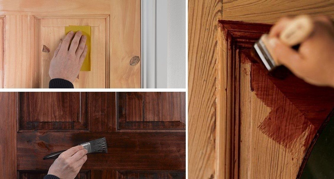 Перекраска деревянных дверей