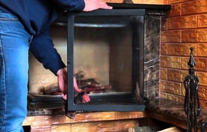 Best way to clean wood burning stove glass
