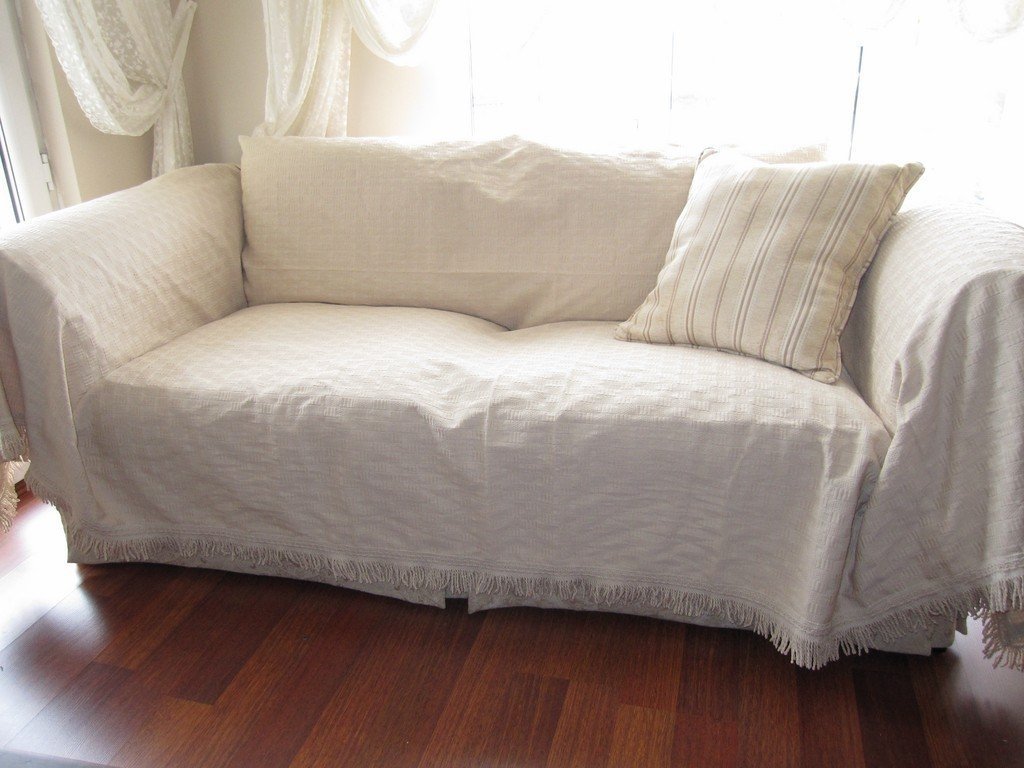 Чехол на диван из льна