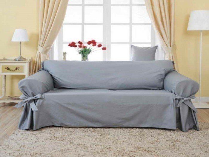 Чехол на диван из натуральной ткани