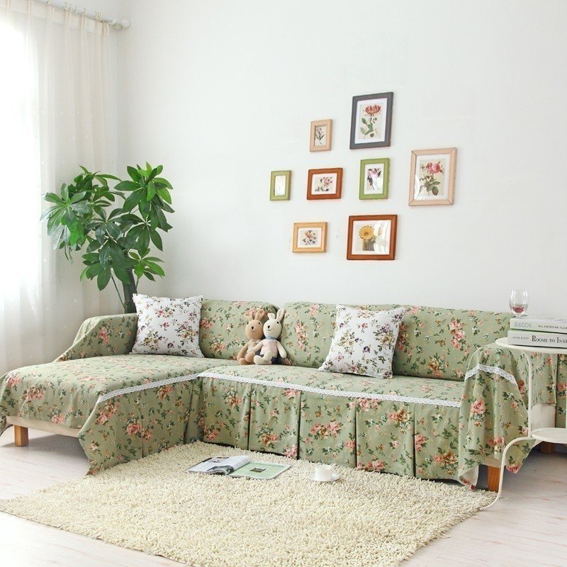 Накидка на диван в стиле прованс