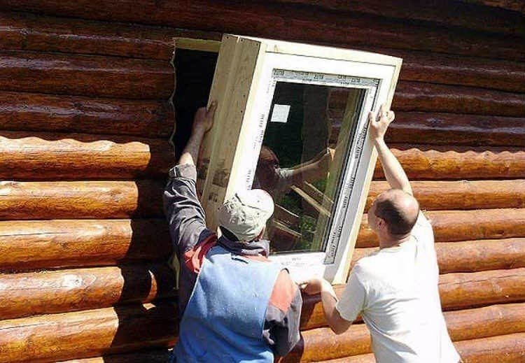 Установка пластиковых окон в деревянном доме