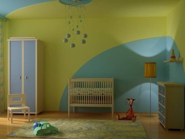 Цвет стен в детской комнате