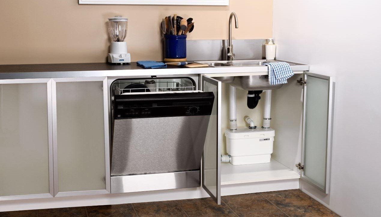 Встраиваемая посудомоечная машина в кухне
