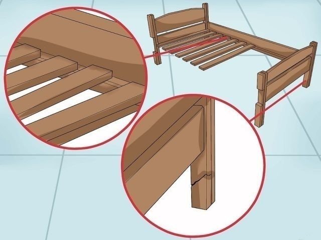 Чертеж деревянной кровати