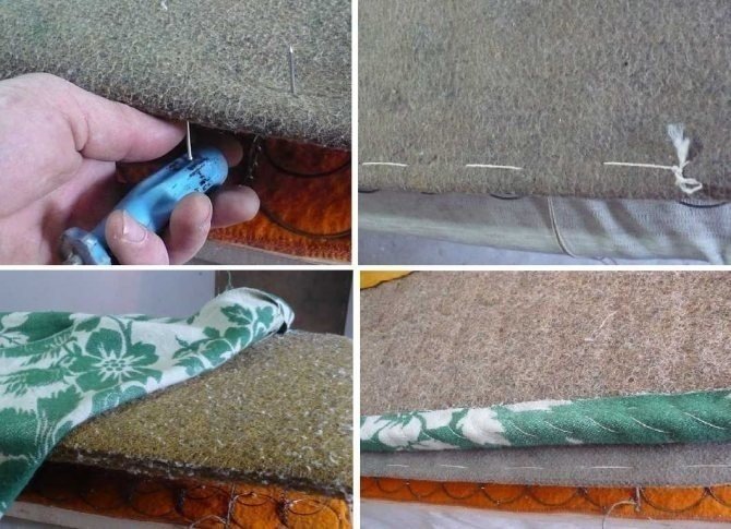 Обтянуть диван тканью