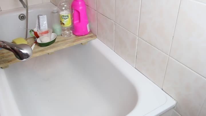 Очистка плитки в ванной от налета в домашних