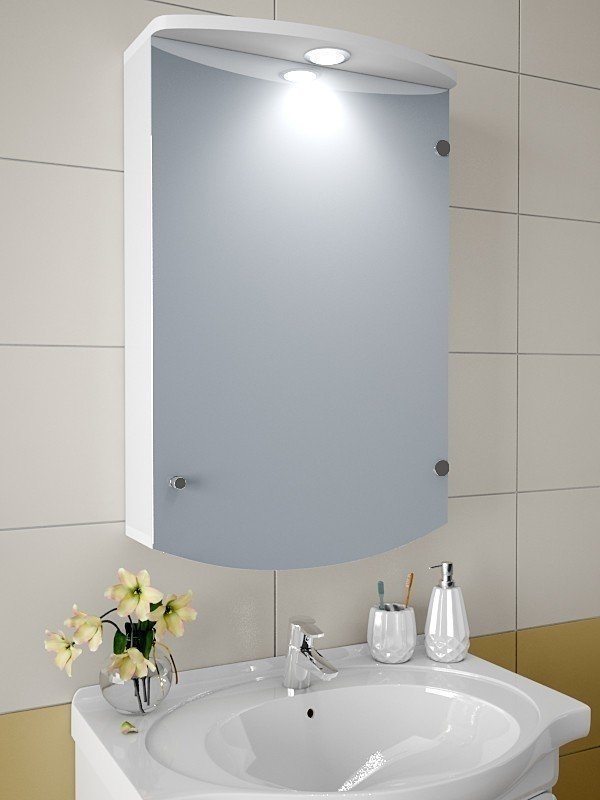 Зеркало со шкафчиком для ванной комнаты