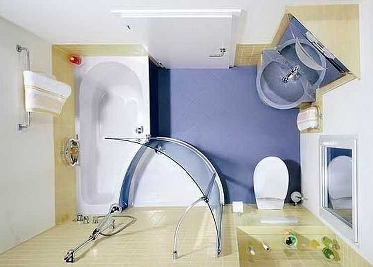 Дизайн для маленькой ванной комнаты