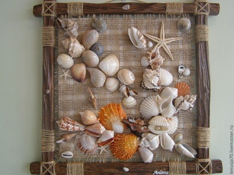 Панно из морских камней и ракушек своими руками