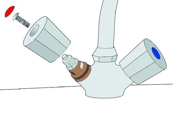 Угловой вентиль для крепления смесителя к мойке