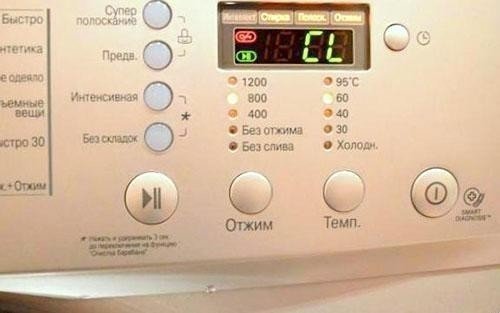 Ошибки стиральной машинки lg без дисплея