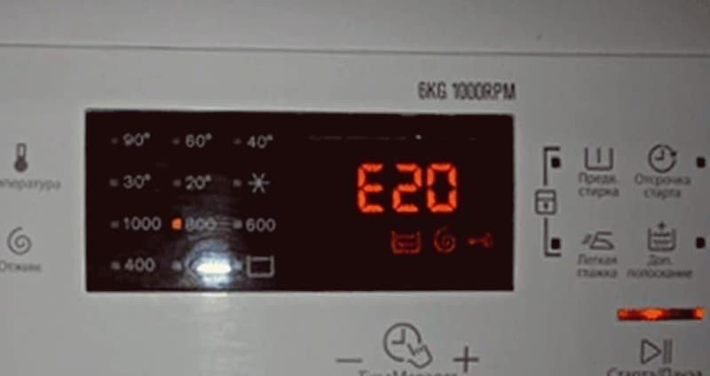Индикаторы стиральной машины электролюкс
