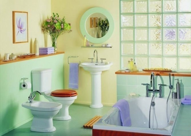 Цвет краски для ванной комнаты
